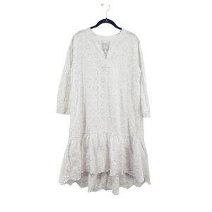 Ane Mone Women's 100% Cotton Vintage Eyelet Tiered Mini Dress - 38